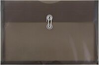 JAM PAPER Plastic Envelopes with Button & String Tie Closure - 12 Pack