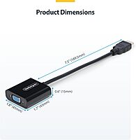 StarTech.com HDMI to VGA Adapter, Active Video Converter for Laptop/Desktop, 1920x1080 (1080p), HDMI Source to VGA Monitor