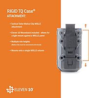 Eleven 10 Slick Front Rigid TQ Case for SOF-TT Tourniquet, Black, MOLLE Attachment - Tourniquet Included With Tourniquet Black