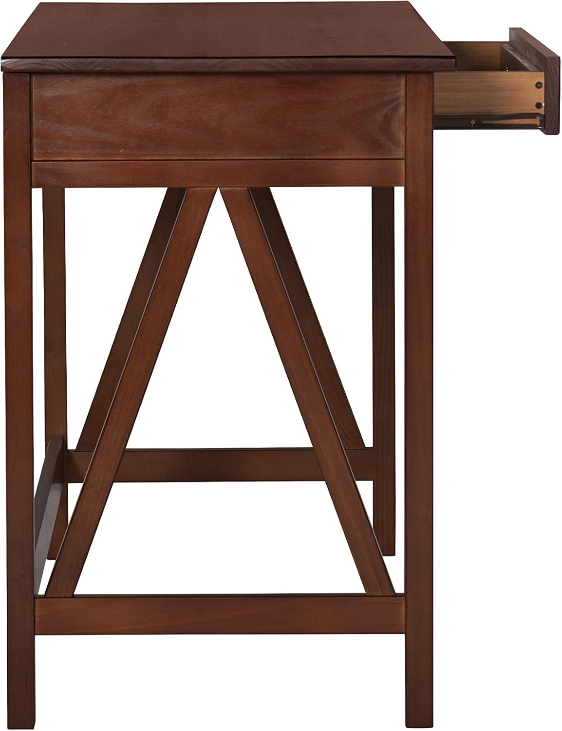 Linon Rockport 46inW Home Office Writing Desk, Antique Tobacco