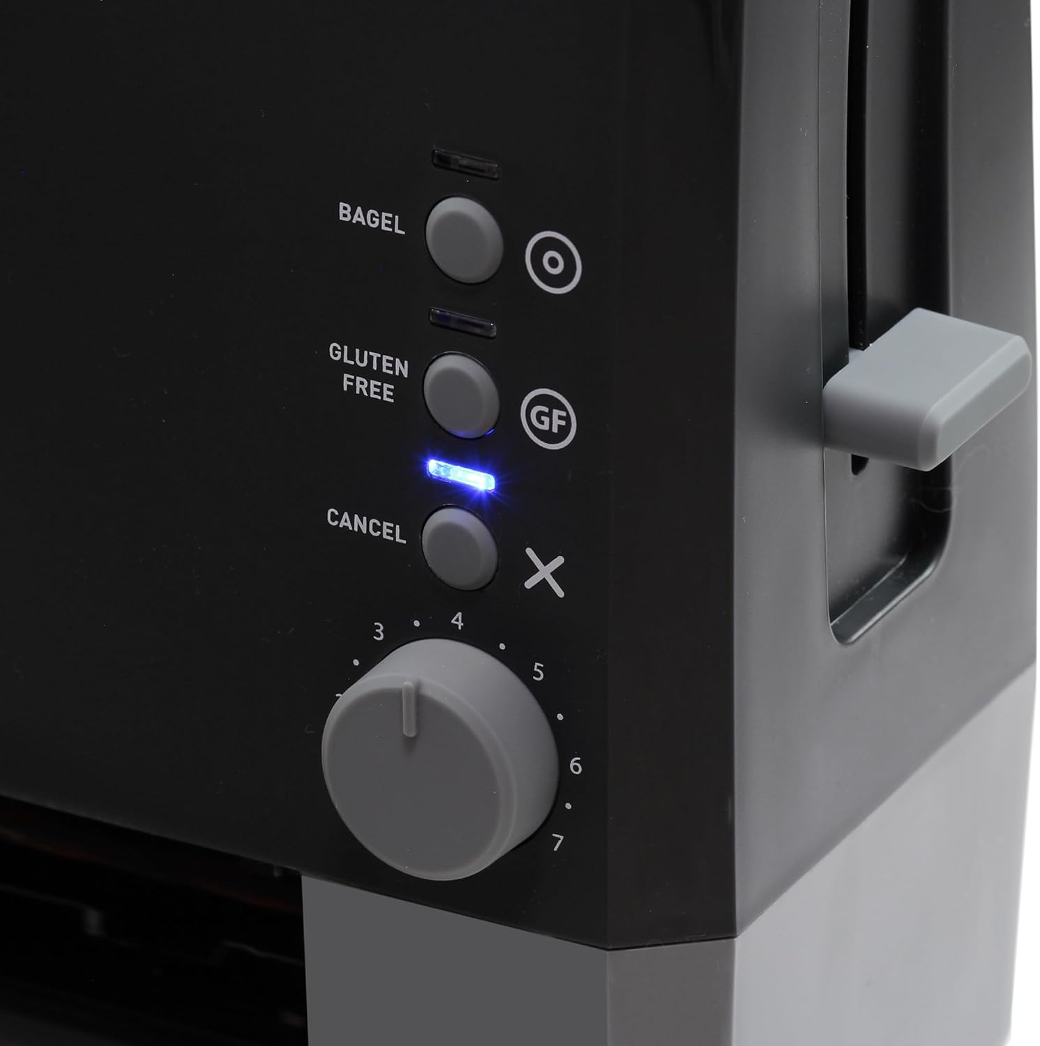 West Bend QuikServe Toaster, 2-Slice Wide-Slot Slide-Through Bread Toaster with Bagel and Gluten-Free Settings