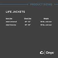 Onyx Nylon General Purpose Life Jacket - Adult Oversize - Blue