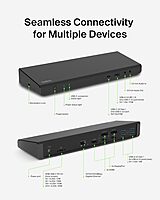 Belkin 15-in-1 Universal Triple Display DisplayLink Docking Station Hub w/ 3 HDMI Ports, 2 DisplayPorts for Triple 4K Display w/ 85W PD, Gigabit Ethernet, 3.5mm Mic/Speaker, 1 USB-C, & 5 USB-A Ports