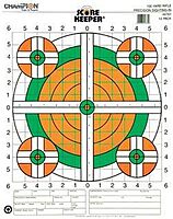 Champion Range and Target Score Keeper Fluorescent Orange Bull 100-yard Sight-in Rifle Target (Pack of 12) (45726)