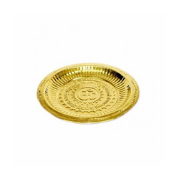 Brass Om Plate for Regular Pooja/Hawan Small Size