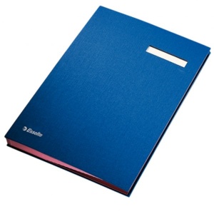 SIGNATURE BOOK ESSELTE 20pt 621063 BLUE