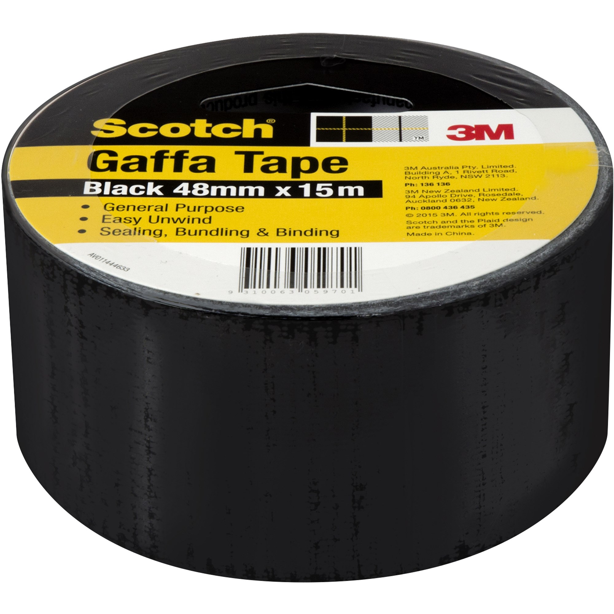 Scotch 933 Gaffa Tape 48mmx15m Black