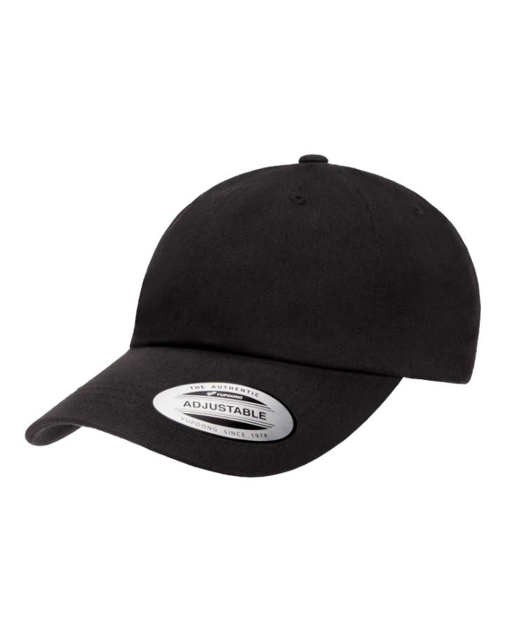 Yupoong 6245CM Premium Dad Hat Black Yupoong 6245CM Premium Dad Hat Black
