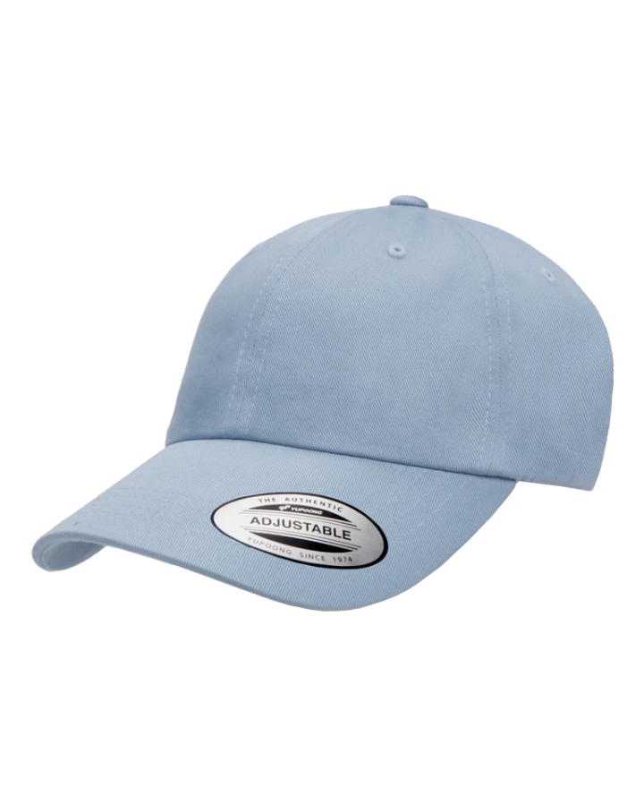 Yupoong 6245CM Premium Dad Hat Light Blue Yupoong 6245CM Premium Dad Hat Light Blue