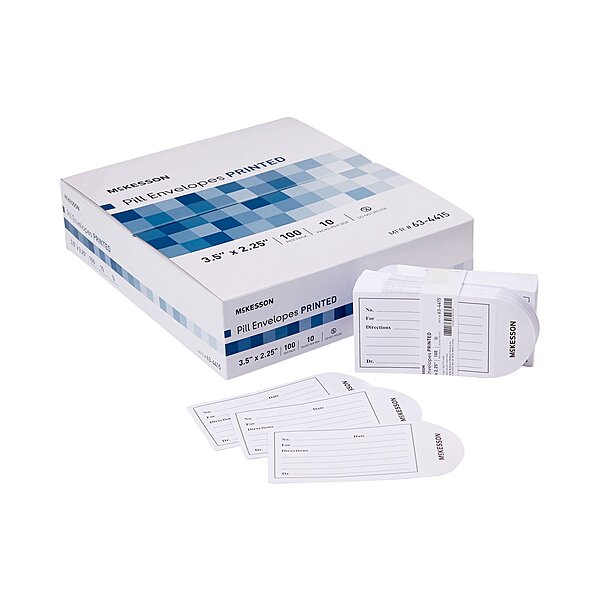 McKesson Medication Envelopes, White (PK/100EA)