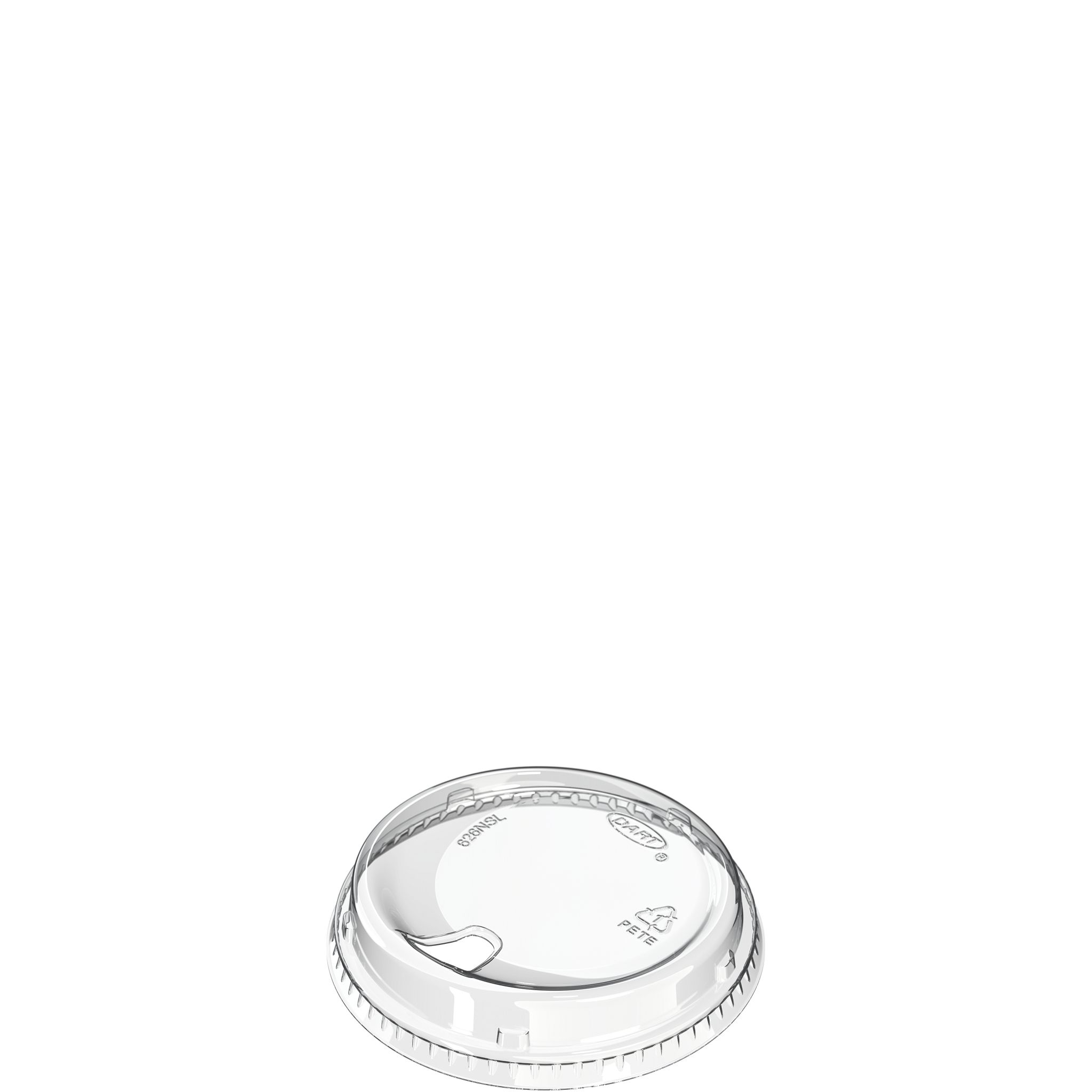 Dart Prima Strawless Lid Clear 4" Diameter PET 10 / 100 cs