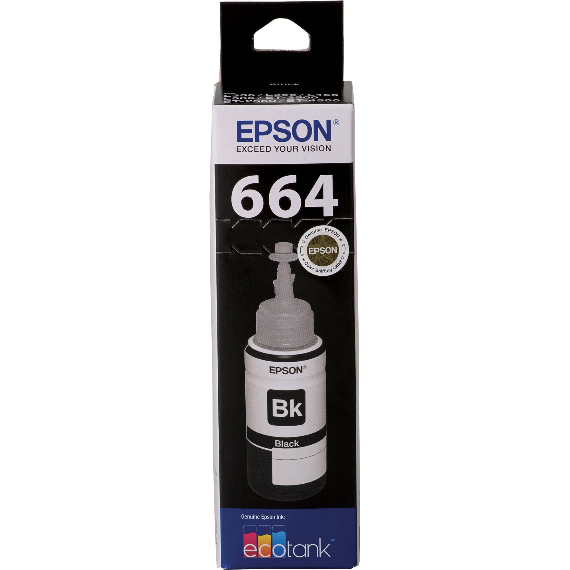 Epson T664 EcoTank Ink Refill Bottle Black
