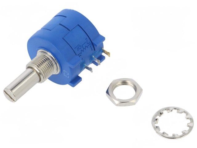 5K Potentiometer shaft multiturn 2W 6.35mm linear