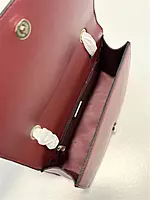 LYN SQUARE FLIP SHOULDER BAG WINE RED