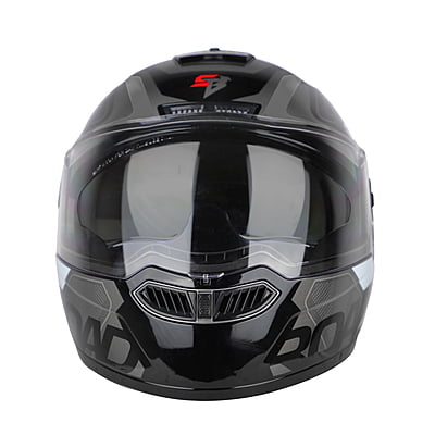 STEELBIRD SBA-7 ISS ROAD MATT BLACK/GREY C/V (M)