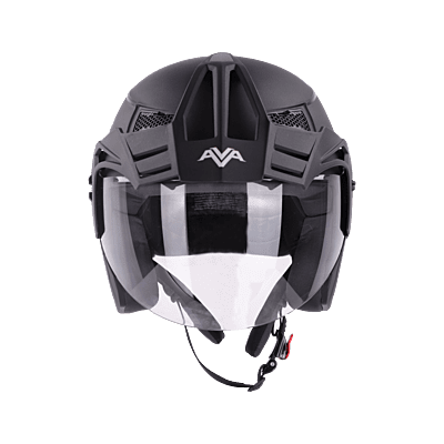 STEELBIRD SBH-23 ISS AVA DASHING WITH PEAK BLACK C/V (M)