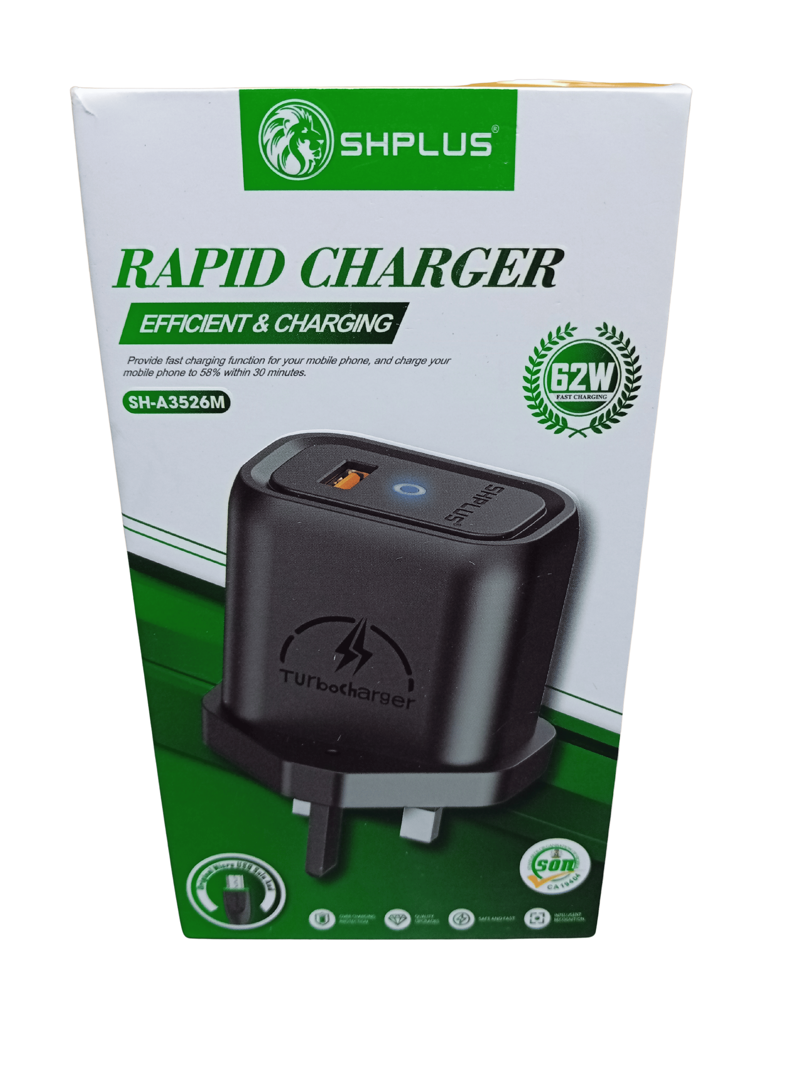 SHplus 62W Rapid And Fast Charger Usb Power Adapter(SH-A3526M)
