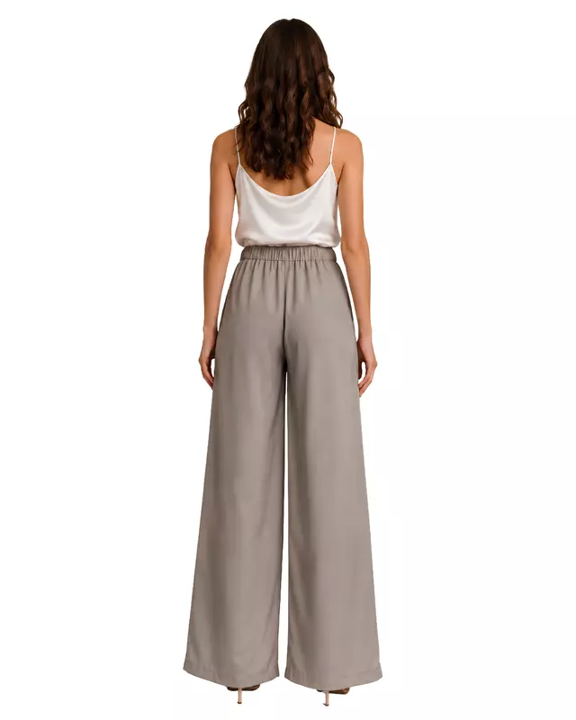 High-Waisted Wide-Leg Tailored Pants