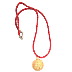 Shiridi Sai Baba Brass Coated Pendant With Red Colour Thread for Wearing