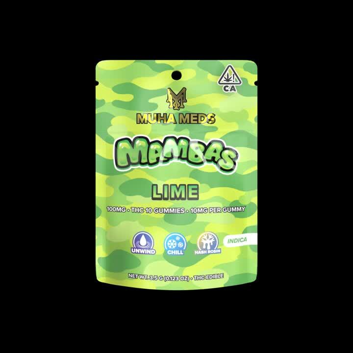 MUHA MEDS MAMBAS D9+THC-P+CBD LIVE RESIN GUMMIES | 10 CT | 3000MG 