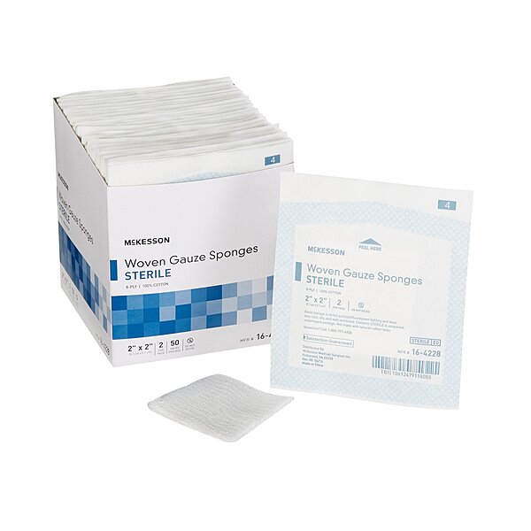 McKesson Gauze Sponge 2 X 2 Inch 8-Ply Sterile (PK/2EA)