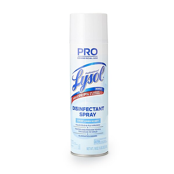Surface Disinfectant Professional Lysol® Alcohol Based Aerosol Spray Liquid 19 oz. Can Crisp Linen Scent NonSterile