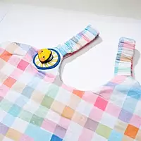 Cotton top with Satin denim skirt