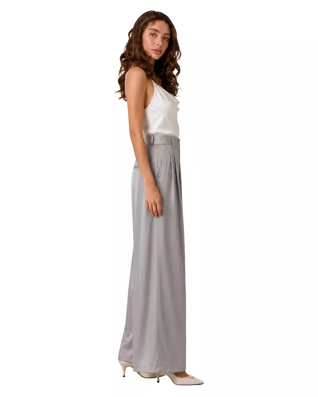 High-Waisted Wide-Leg Tailored Pants