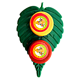Gopuram (Turmeric and Kumkum) Leaf Set Pack of One Pc