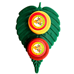 Gopuram (Turmeric and Kumkum) Leaf Set Pack of One Pc