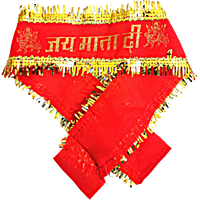 Jai Matha Dhi Red Colour Designer Cloth Pack of 1 Pc