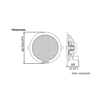 HIKVISION Analog Audio Kit with 60W Analog Amplifier and 4* 6W Ceiling Speakers