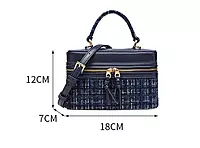 ZARA MINI SQUARE BOX BAG BLUE