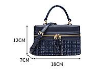 ZARA MINI SQUARE BOX BAG BLUE