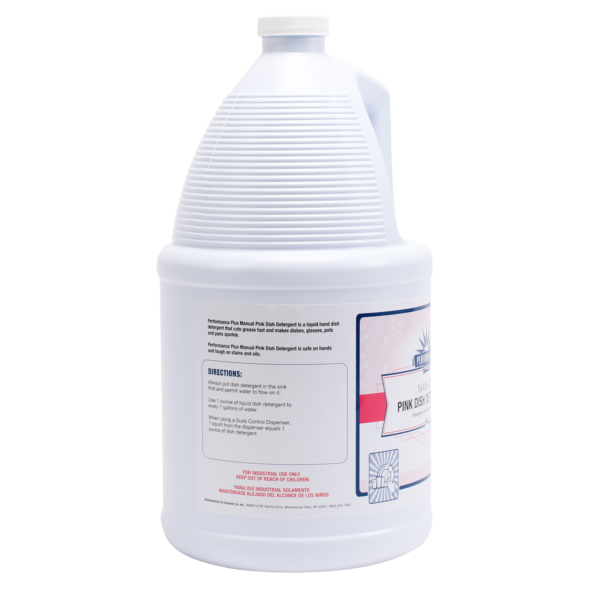 Performance Plus Pink Dish Detergent Manual 1 Gallon 4 / cs