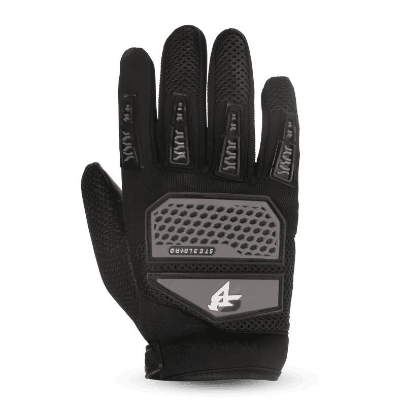 STEELBIRD GLOVES F/F RIDING PRO GREY (XL)