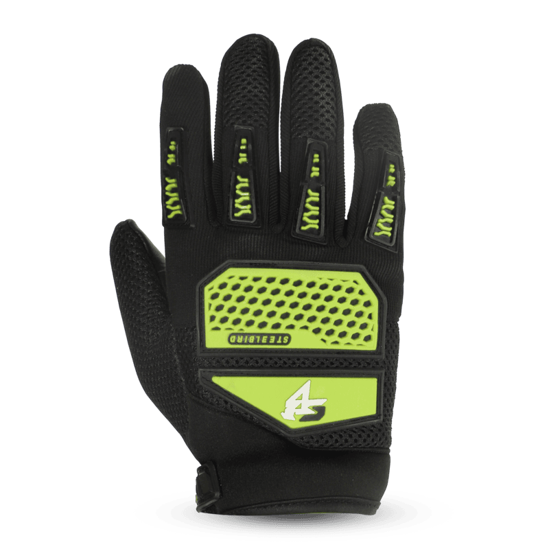 STEELBIRD GLOVES F/F RIDING PRO NEON (L)