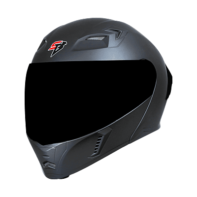 STEELBIRD SBA-20 ISS MATT HONDA GREY C/V 580 MM WITH EXTRA SMOKE VISOR, BLACK SPOILER STEELBIRD SBA-20 ISS MATT HONDA GREY C/V 580 MM WITH EXTRA SMOKE VISOR, BLACK SPOILER