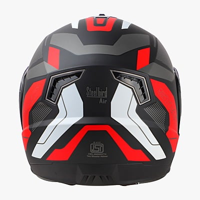 STEELBIRD SBA-7 ISS ROAD MATT BLACK/RED C/V (L)