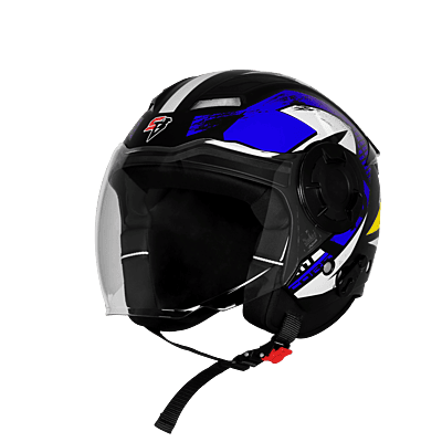 STEELBIRD SBH-73 DRX RF CORE MATT BLACK/BLUE 580 MM