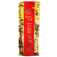 Jai Matha Dhi Red Colour Designer Cloth Pack of 1 Pc