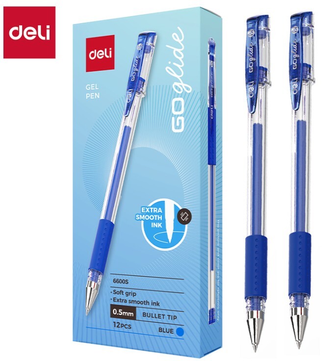 DELI 6600S GEL PEN 0.5MM - BLUE