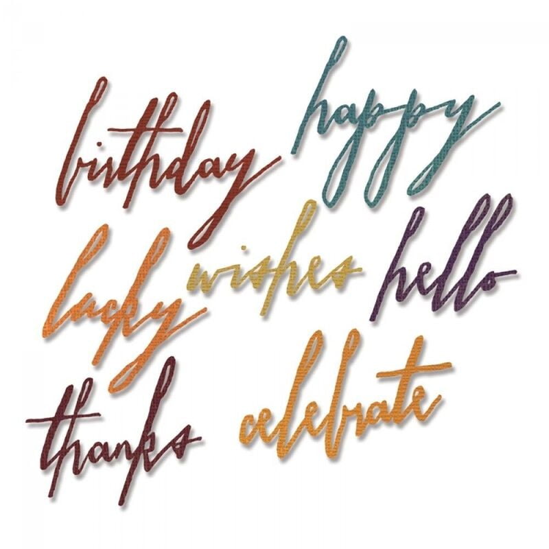 Fustella Thinlits Festeggiare Scritte a Mano Fustella Thinlits Festeggiare Scritte a Mano