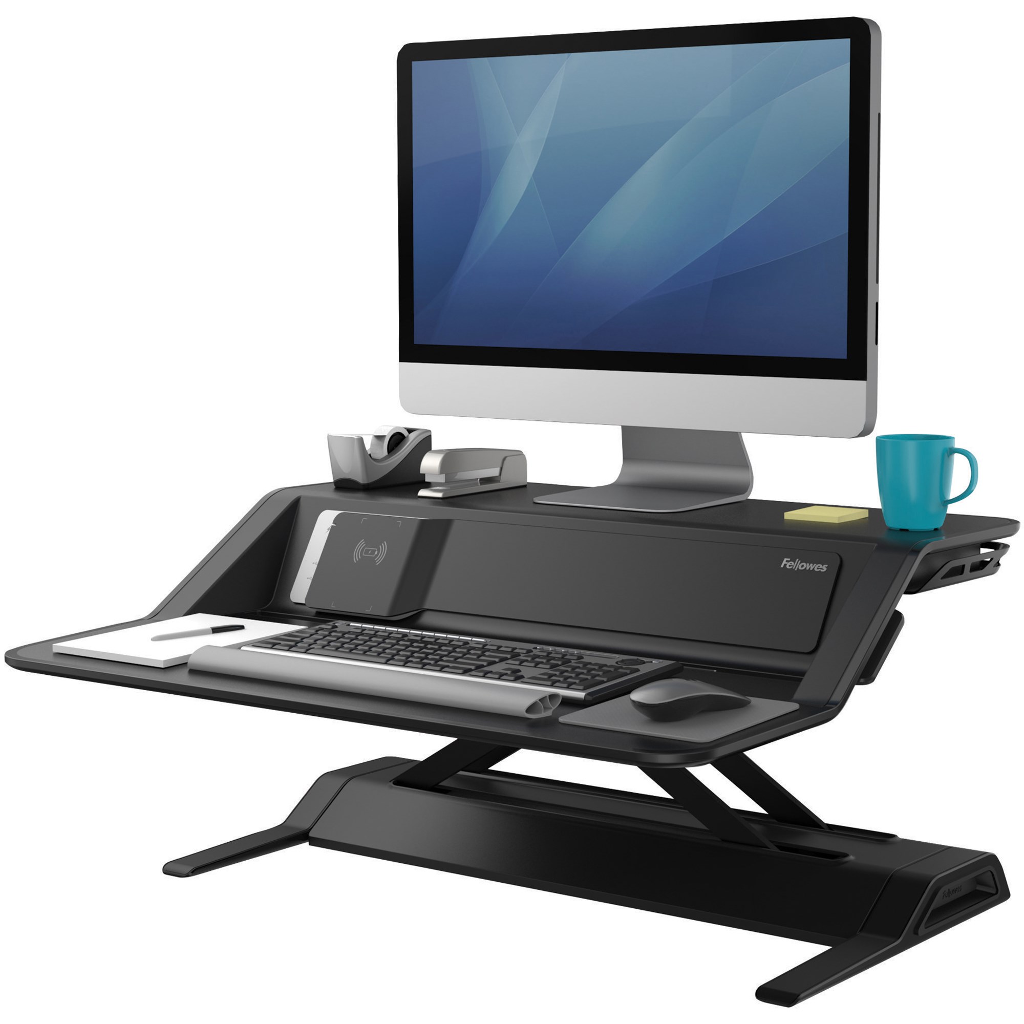 Fellowes Lotus DX Sit-Stand Workstation 832W x 616D 100-443mmH Black