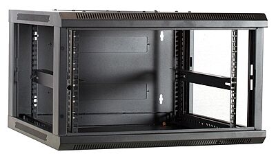 6U wall mount server rack with glass door and perforated side panels 600x450x368mm (WxDxH) 6U wall mount server rack with glass door and perforated side panels 600x450x368mm (WxDxH)