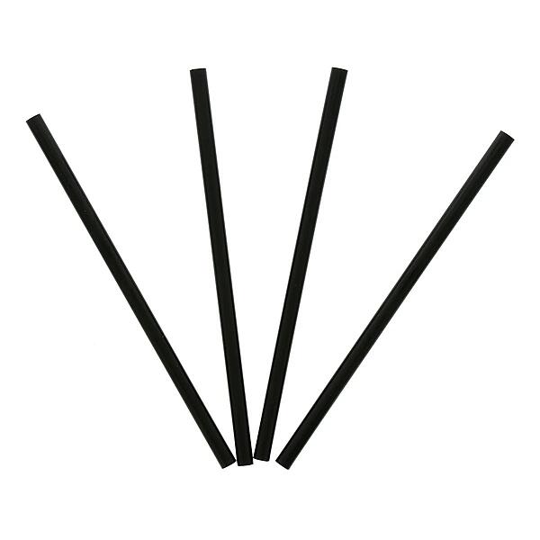 AmerCareRoyal 5.75", Jumbo Straw Black, Unwrapped 5.6mm 50 / 250 cs