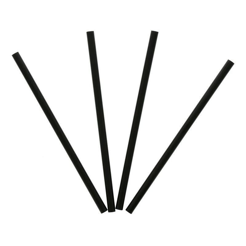 AmerCareRoyal 5.75", Jumbo Straw Black, Unwrapped 5.6mm 50 / 250 cs