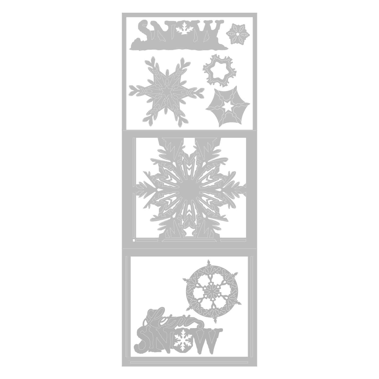 Biglietto a Tre con Fiocco di Neve by Sizzix Big Shot Biglietto a Tre con Fiocco di Neve by Sizzix Big Shot