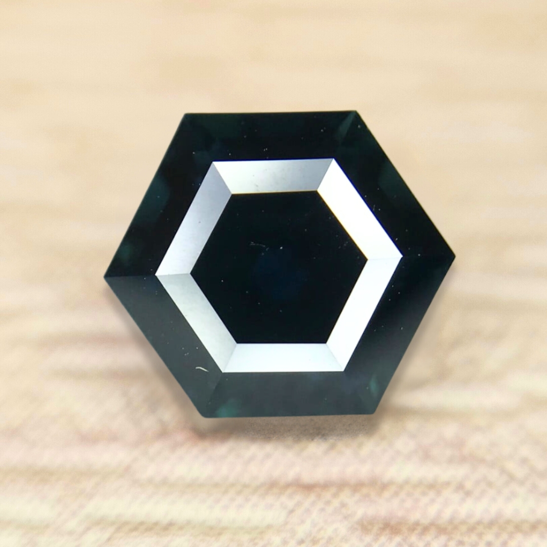 2.04ct Hexagon Step Cut Sapphire