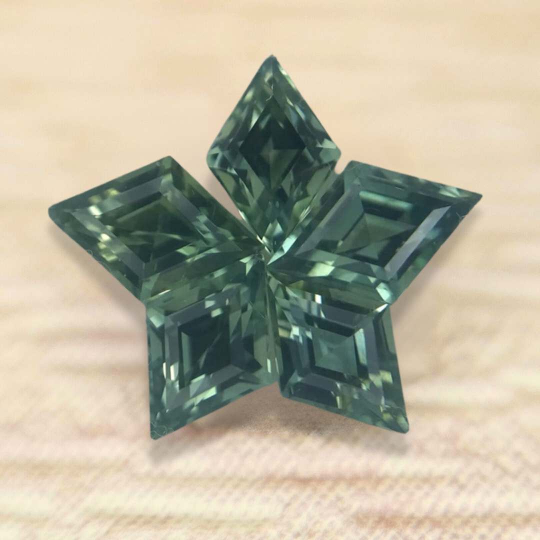 1.79tcw Kite Step Cut Sapphire Parcel (5pcs)